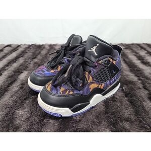 Nike Air Jordan 4 Retro Toddler Size 8C BQ9041-005 Purple Orange Black 2019
